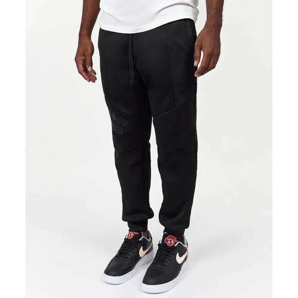 Reason Men's Justin Moto Cuffed Slim Fit Black Jogger Size M - Picture 12 of 13